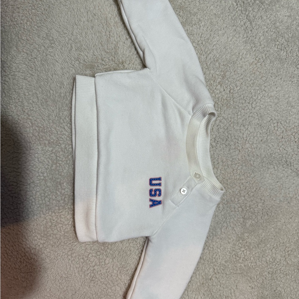 White USA Baby Sweater